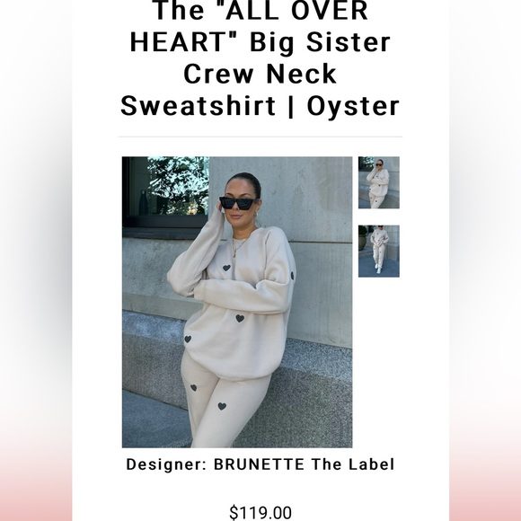 Brunette the Label “Big Sister” sweatshirt limited edition “The Babes Club” - Picture 3 of 3